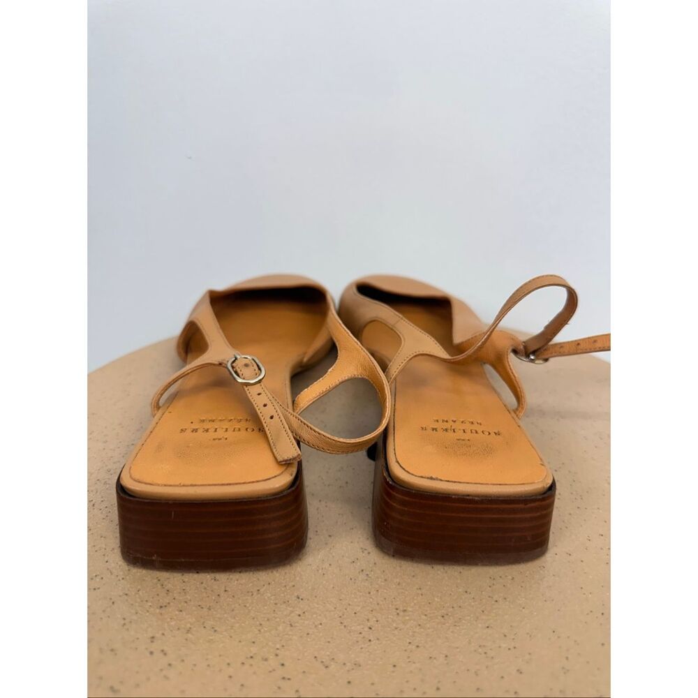 Sezane Women’s Livie Babies Smooth Honey Leather Tan  Mary Jane Flats - Picture 11 of 16